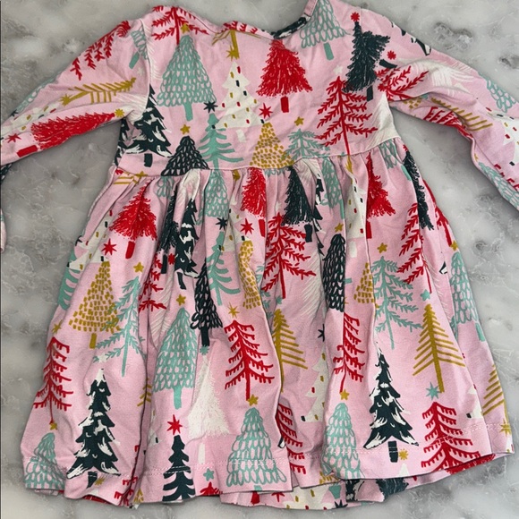 HANNA ANDERSSON TWIRL CELEBRATION PINK TWINKLY TREES  SKATER DRESS - Picture 4 of 4